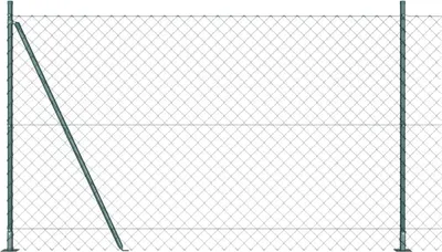 Produktbild von vidaXL Maschendrahtzaun mit Betonsockel 25 x 1,6 m Grün Netz
