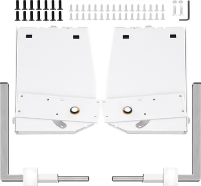 Zdjęcie produktu dla SucceBuy Mechanizm sprężynowy łóżka ściennego Murphy, wysokowydajny zestaw wsporników, do łóżek king-size i queen-size (pionowych), DIY, stal, biały