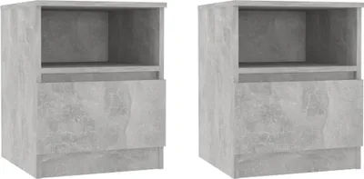Zdjęcie produktu dla VidaXL 806166, Kolor betonu, Drewno, 400 mm, 400 mm, 500 mm, 2 szt.