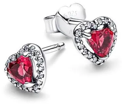 Produktbild von PANDORA Schmuck JEWELRY ELEVATED RED HEART STUD EARRINGS 298427C04
