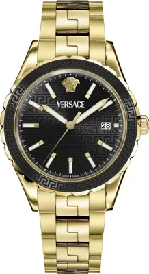 Produktbild von Versace VEQCA0624 HELLENYIUM Automatic schwarz gold Edelstahl Herren Uhr NEU