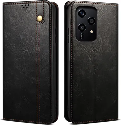 Immagine prodotto di Custodia per Honor 200 Lite in pelle flip case portafoglio con funzione stand nero