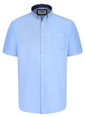 Image de Duke - "D555 James" chemise pour homme à manches courtes DC461 (4XL) (Bleu ciel)