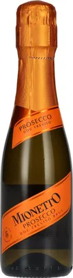 A small bottle of Mionetto Prosecco DOC Treviso Brut.