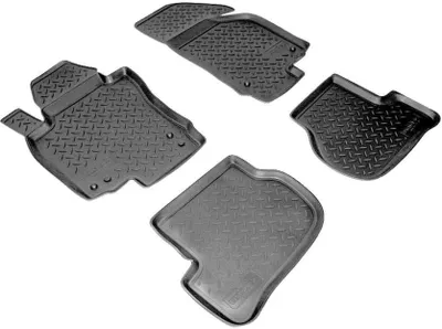 Zdjęcie produktu dla Dopasowane gumowe dywaniki podłogowe 3D do VW Golf V + VI | 2003 - 2012 | z obramowaniem
