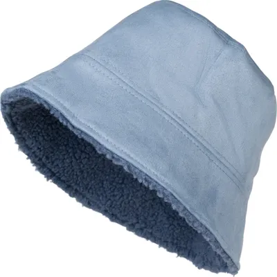Produktbild von styleBREAKER Uni Wende Fischerhut in Veloursleder Optik / Teddyfell, warmer 2 in 1 Wendehut, Bucket Hat Herbst Winter 04025037