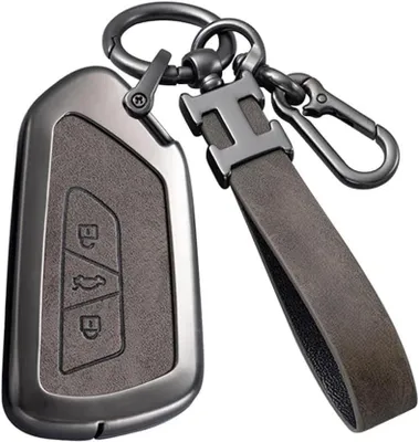 Image de Housse de protection grise pour clés de voiture, avec 3 boutons