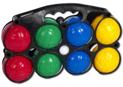 Image de Panier de 8 boules de petanque en plastique - jeu d'adresse - plein air