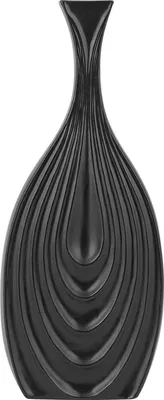 Produktbild von BELIANI Dekovase Schwarz 39 cm Keramik Dekorativ Elegant Modern