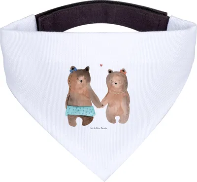 Produktbild von Mr. & Mrs. Panda Halstuch Bär Freundin - Weiß - Geschenk, Hund, Beste Freund Liebe Liebesbeweis Verliebt Kumpel Kumpeliene, Hundetuch, Hunde, Teddy, Hundeschal