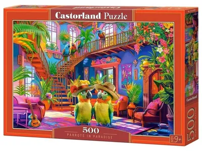 Image de Puzzle 500 pièces Perroquets au Paradis 053995 Castorland