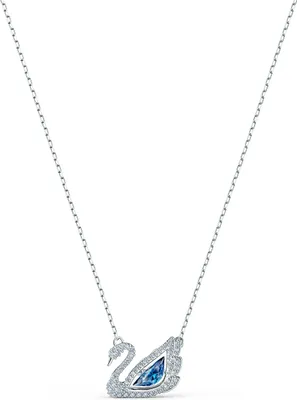 Produktbild von Swarovski Halskette Damen Dancing Swan Blau Rhodiniert 5533397