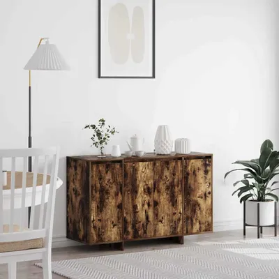 Image de Maison Exclusive - Buffet Chêne fumé 120 x 41 x 75 cm Bois d'ingénierie