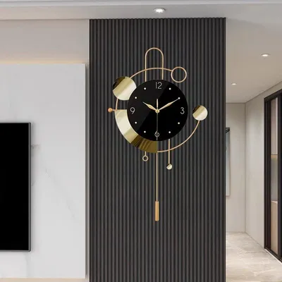Image de Horloge murale avec pendule et mouvement silencieux