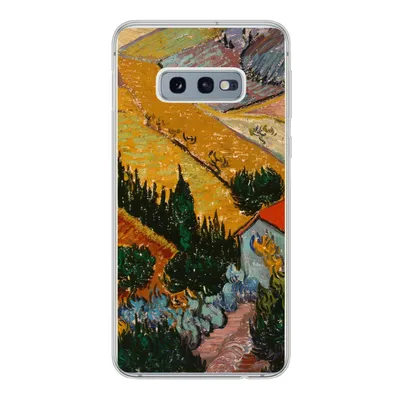 Produktbild von MuchoWow® Handyhülle Schutzhülle Hülle für Samsung Galaxy S10e Landschaft mit einem Haus und einem Ackerbauern - Vincent van Gogh Silikon Softcase Handy Hülle - Handy