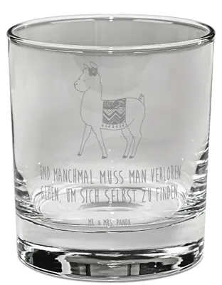 Produktbild von Mr. & Mrs. Panda Tumbler Alpaka Stolz - Transparent - Geschenk, Whiskey, Scotch Glas, Lama, Bourbon, Whiskyglas