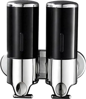 Produktbild von Schwarze Wandseifenspender Doppelwandhalterung für Badezimmer und Küche