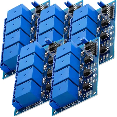 Produktbild von AZ-Delivery Aktoren 4-Relais Modul 5V mit Optokoppler Low-Level-Trigger kompatibel mit Arduino und Raspberry Pi, 5x Relais Modul