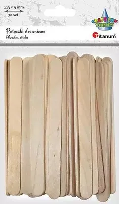 Zdjęcie produktu dla Drewniane patyczki proste 9x113mm 70szt