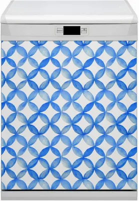 Produktbild von Küche Magnet für Spülmaschine  Abwaschbar 60x70 cm Geschirrspüle  - Blaue Kreise