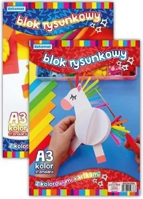 Produktbild von Blok rysunkowy A3/20K 80g kolorowy (10szt)