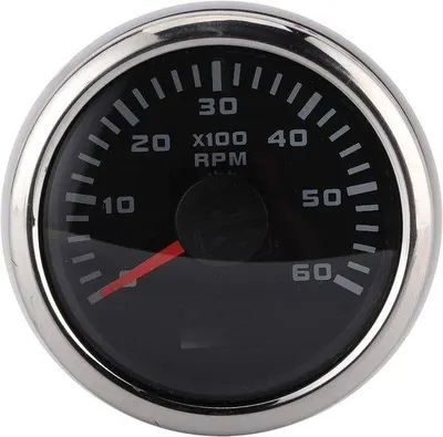 Produktbild von Famanu Drehzahlmesser 52mm 6000 RPM LCD - Wasserdichter Tacho für Auto, Außenbordmotor, Motorrad, Baumaschinen