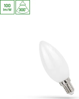 Produktbild von Spectrum LED Filament Leuchtmittel Kerze C35 1W E14 matt 100lm 827 warmweiß 2700K