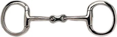 Obrázek produktu pro Sefton vodní udidlo s plochými kroužky, francouzské, stříbrné, 13,5 cm, stříbrné, 13,5 cm