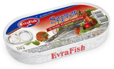 Zdjęcie produktu dla Evrafish Szprot W Sosie Pomidorowym 170 G