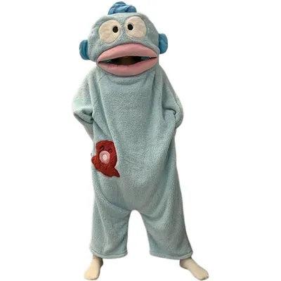 Produktbild von Monster Onesie Erwachsene - Plüsch Kostüm Uni Damen Herren - Fleece Jumpsuit Schlafanzug L