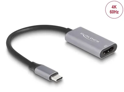 Produktbild von Delock Adapter USB Type-C™ Stecker zu HDMI Buchse (DP Alt Mode)