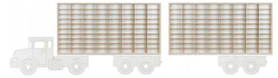 Produktbild von ArtTwist 2x Modellauto Vitrine | Hot Wheels Aufbewahrung zu 160 Fächen | Sammlervitrine Hängend 78,5cm x 40cm x 4cm | Setzkasten Holz für Wanddeko und Organisation (LKW 001BL)