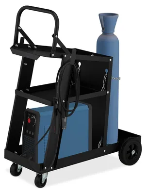 Schweißwagen mit Aufbewahrung, 90 kg, Stahl, 88x40x71 cm, schwarz