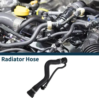 Image de Durite De Radiateur Durite De Chauffage Pour BMW X1 E84 2009-2015 No.17127797257 Tuyau De Refroidisement En Caoutchouc Noir 1 Pcs