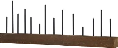 Produktbild von Kungsberget Adventsleuchter elektrisch 14 Lichter Walnussdekor.