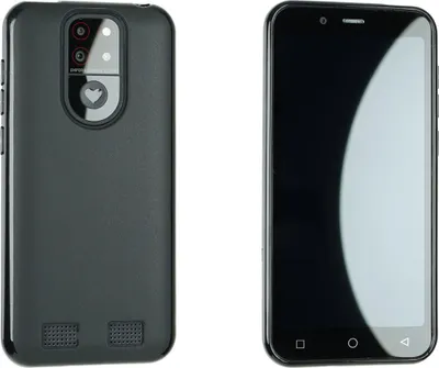 Image de caseroxx Housse de protection TPU compatible avec PEAQ PSP 500, étui en caoutchouc pour téléphone portable noir