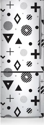 Produktbild von Kühlschrankmagne Kühlschrank Magnetfolie Dekoration 70x190 cm - Geometrisches Muster