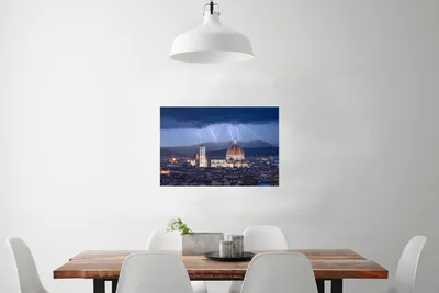 Produktbild von MuchoWow® Poster Florenz - Kathedrale - Gewitter 60x40 cm - Schlafzimmerdekoration