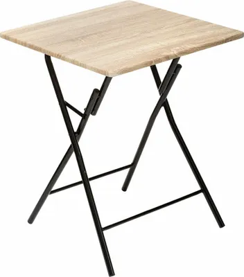Zdjęcie produktu dla składany stół 5five Simply Smart o wyglądzie drewna, MDF, stal, beżowy, 60 x 60 cm, 114264E