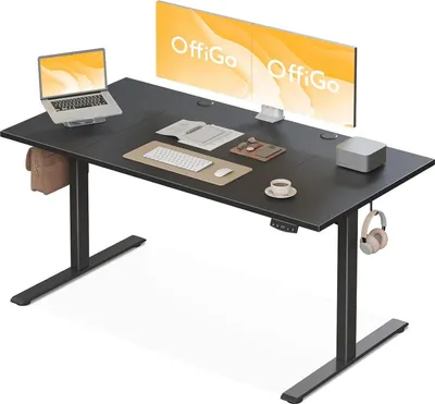 Produktbild von Höhenverstellbarer Schreibtisch 160 cm Elektrisch Ergonomisch Memory-Funktion Gaming Schwarz