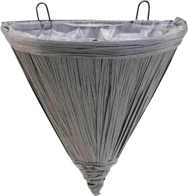 Produktbild von Grauer Hängetopf Blumentopf Wandampel Balkon Garten 30x17cm