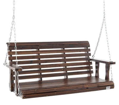 Immagine prodotto di Altalena da giardino - Altalena per veranda - Sedia a dondolo per due persone - Legno - Arredamento da giardino - Resistente agli agenti atmosferici