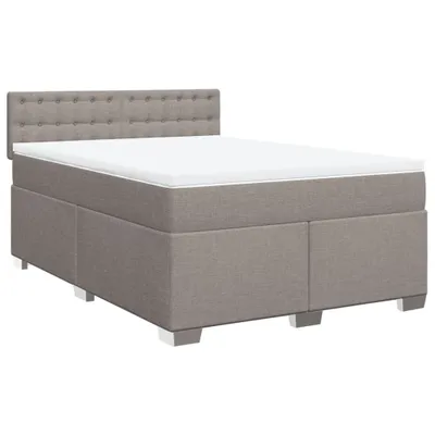 Produktbild von vidaXL Boxspringbett mit Matratze Taupe 140x200 cm Stoff