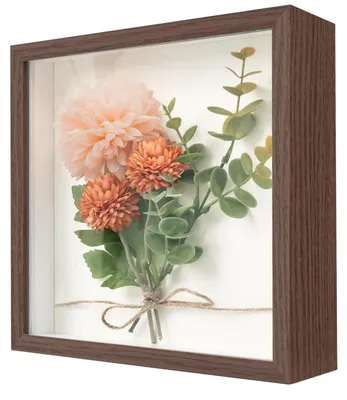 3D-Fotolijst 22x22 cm, 3 cm tief, Nussbaum