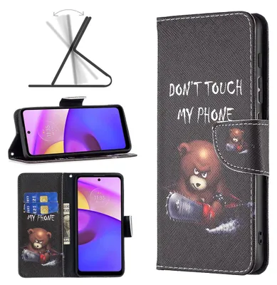 Produktbild von Für Motorola Moto E40 / E20 Kunst-Leder Handy Tasche Motiv 1 Hülle Etuis Cover