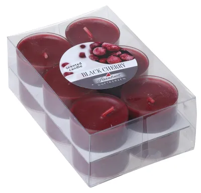 Produktbild von Duftteelichter im 12er Pack Black Cherry 18/38 mm ca. 4 h