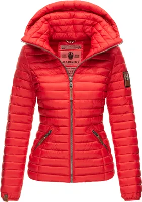 Produktbild von Marikoo Damen Jacke Übergangsjacke Steppjacke Kapuze Löwenbaby Rot Gr. 36 - S