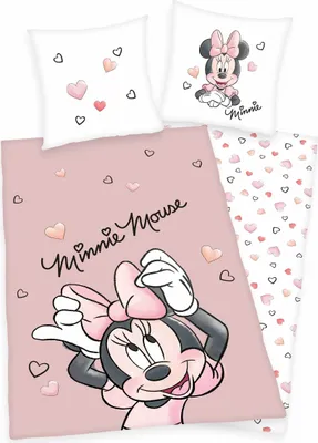 Produktbild von Disney Minnie Mouse- Bettwäsche 135x200 80x80 cm - Baumwolle