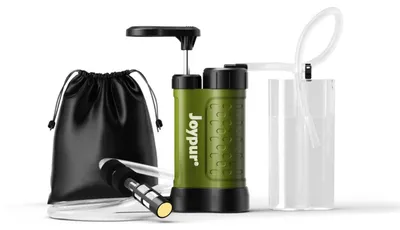 Obrázok produktu pre Vonkajší vodný filter s 5 stupňami filtrácie, UF membrána 0,01 μm, 340 g, zelený, vhodný na kempovanie a núdzové situácie