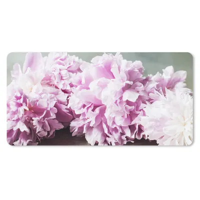 Produktbild von MuchoWow® Schreibtischunterlage Blumen - Rosa - Pfingstrose - Botanisch 80x40 cm - XXL Mauspad - Gaming Mauspad